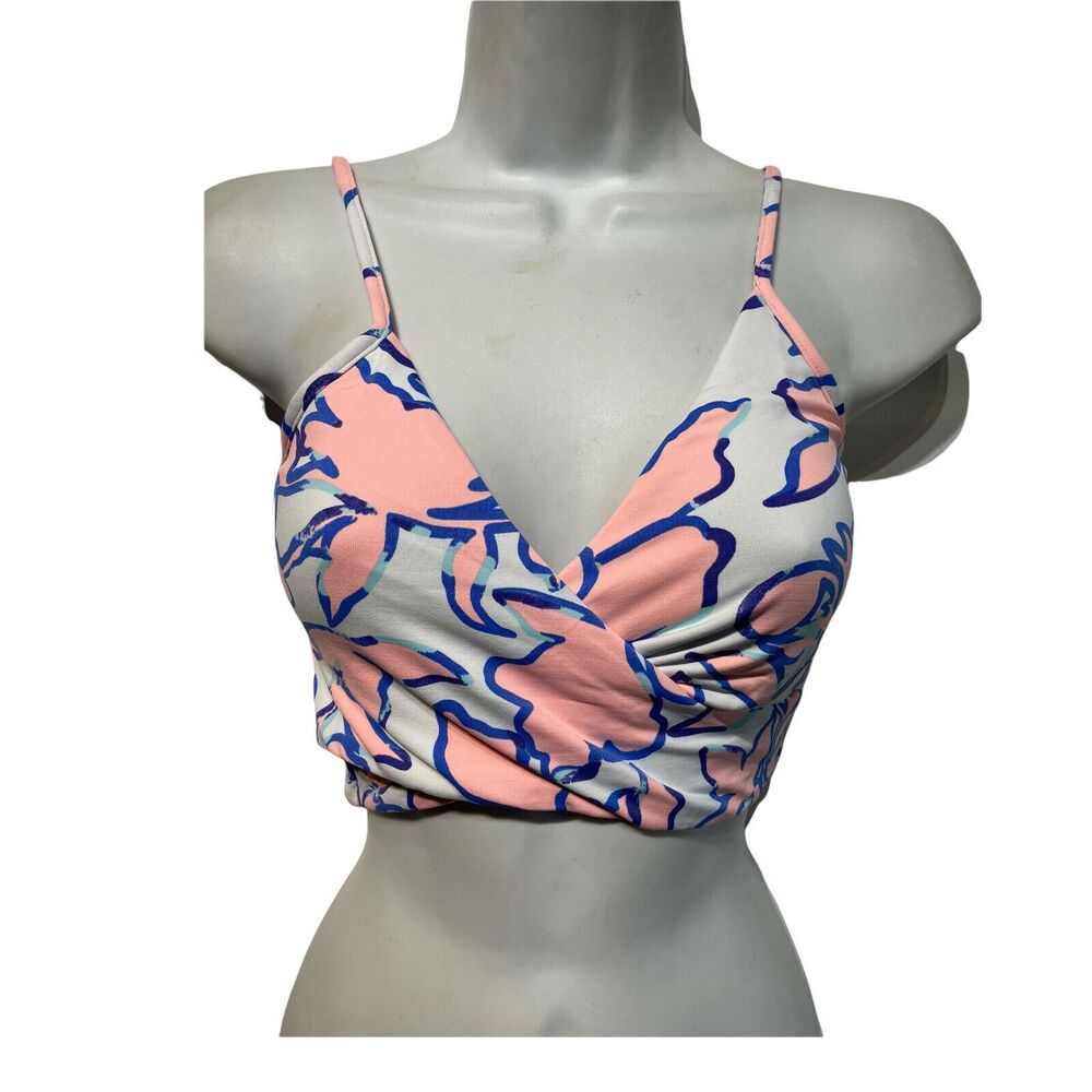 maaji whisper white porto V-neck Bikini top Size S